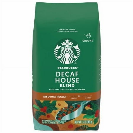 2X-Starbucks Decaf House Blend Medium Roast Ground Coffee - 12 Oz