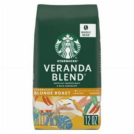 2X-Starbucks Veranda Blend Blonde Roast Whole Bean Coffee - 12 Oz