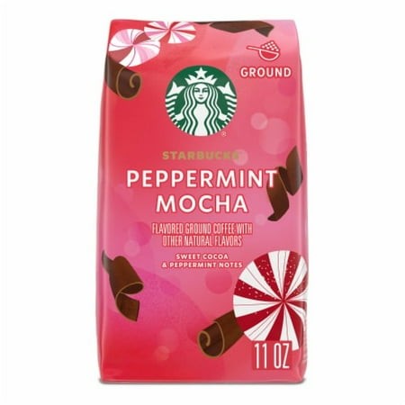 2X - Starbucks Peppermint Mocha Flavored Light Roast Coffee - 11oz