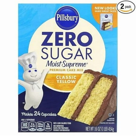 Pillsbury  Zero Sugar  Premium Cake Mix  Classic Yellow  16 Oz Pack of 3