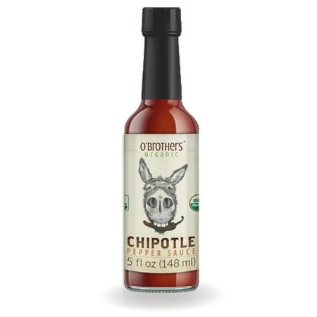 O Brothers Hot Sauce Chipotle Habanero Organic 5 Oz (Pack of 8)