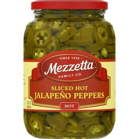 Mezzetta Hot Jalapeno Pepper Slices 32 Oz (Pack of 6)