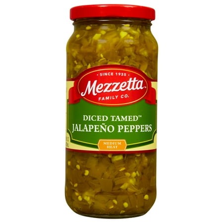 Mezzetta Diced Jalapeno Peppers 16 Oz (Pack of 6)