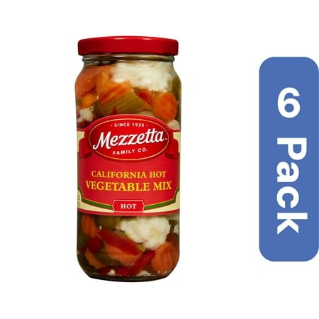 Mezzetta Mixed Vegetable Hot 16 Oz (Pack of 6)