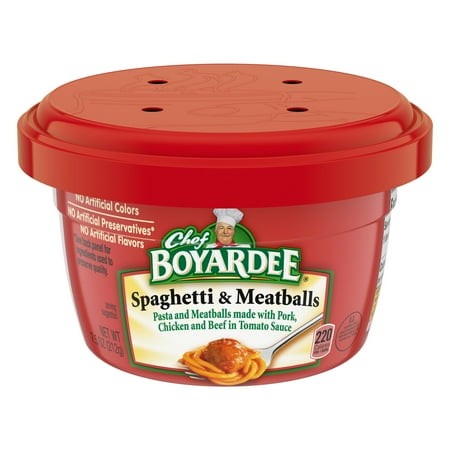 Chef Boyardee Spaghetti and Meatballs  Microwave Pasta  7.5 Oz Bowl (Pack of 8)