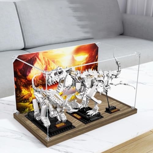 Transparent Acrylic Display Case,for Lego 21320 Dinosaur Fossils Model ，Clear Box,Storage Box,Display Box,Compatible with 21320 Model. (Display Box 