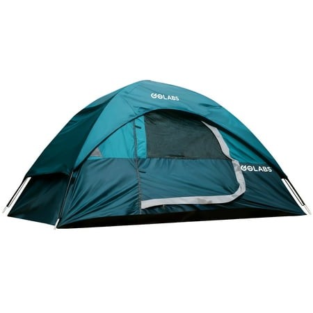 golabs ct1 2 person camping tent  3 min easy setup  pu1500mm waterproof  lightweight 4.4lbs portable tent with carry bag&interior storage pockets &hoo