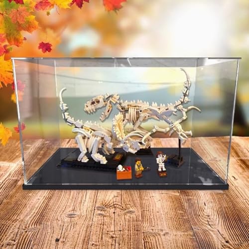 Acrylic Display Box for Lego 21320 Dinosaur Fossils Model Kit, Clear Acrylic Box for Displaying Dolls, Dustproof Display Box (Box Only) (Background St