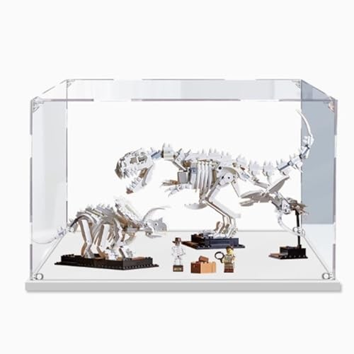 Acrylic Display Box, Compatible with Lego 21320 Dinosaur Fossils, Dust Box, Collectible Gift Display Box, Organizer (Box Only) (2mm)