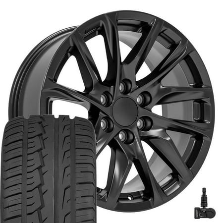 OE Wheels CA90 20 Inch Rims and Tires Fit Escalade Style 6x139.7 20x9 Satin Black - Hollander 4875 - IMove Gen 2 275/55-20 (Set of 4)