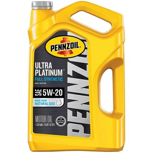 Pennzoil Ultra Platinum Full Synthetic 5W-20 Motor Oil (5 Quart, Pack of 1)