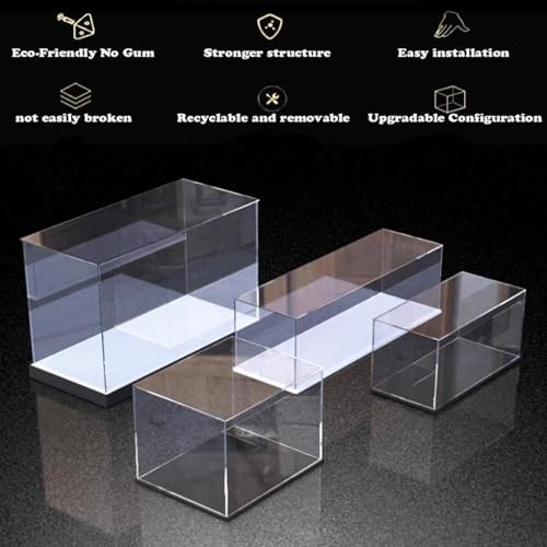 Acrylic Display Case, for Lego 21320 Dinosaur Fossils Model ，Dustproof Transparent Collections Display Case. (Display Box Only) (Black Base) thumbnail