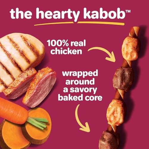 Hartz Oinkies Hearty Kabob Dog Treats with 100% Real Chicken, Duck, Sweet Potato & Carrot, Rawhide-Free, Natural Dog Treats, Highly Digestible Long La thumbnail