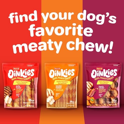 Hartz Oinkies Hearty Kabob Dog Treats with 100% Real Chicken, Duck, Sweet Potato & Carrot, Rawhide-Free, Natural Dog Treats, Highly Digestible Long La thumbnail