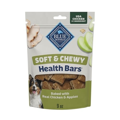 Blue Buffalo Soft & Chewy Health Bars Baked with Real Chicken & Apples  Dog Treats  9 Oz