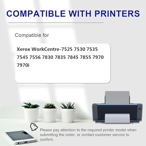 High Capacity Toner Cartridge Compatible WC7525 for Xerox WorkCentre-7525 7530 7535 7545 7556 7830 7835 7845 7855 7970 7970 Printer, Smooth Printing,1 thumbnail