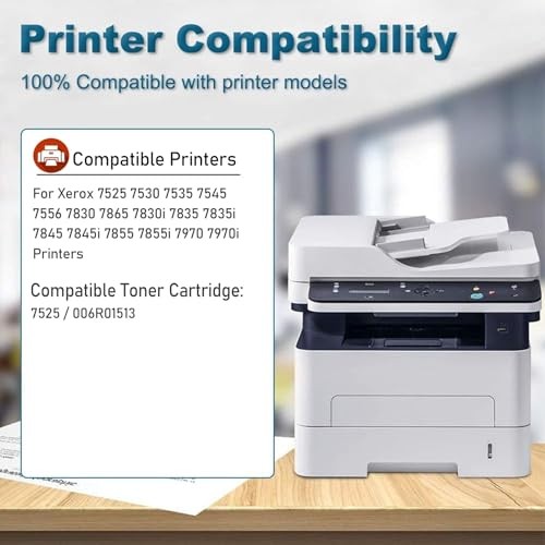 For Xerox 006R01513 Toner Cartridges High Yield Compatible for Xerox 7525 7530 7535 7545 7556 7830 7865 7830i 7835 7835i 7845 7845i 7855 7855i 7970 79 thumbnail