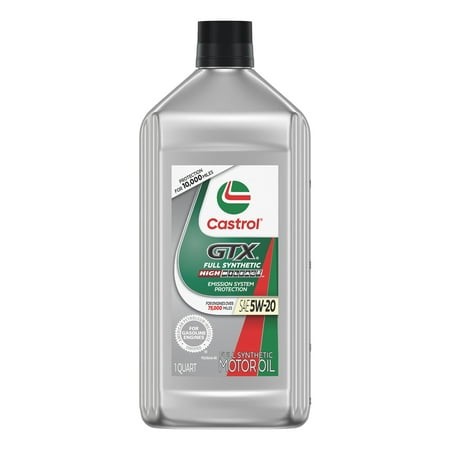 Castrol GTX Full Synthetic High Mileage 5W-20 Motor Oil  1 Quart
