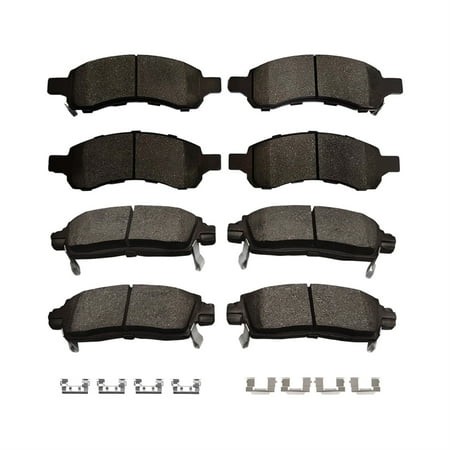 Front Rear Brake Pads for 2009-2017 Chevrolet Traverse  07-16 GMC Acadia  08-17 Buick Enclave  06-09 Trailblazer/Envoy  07-10 Saturn Outlook  06 Envoy