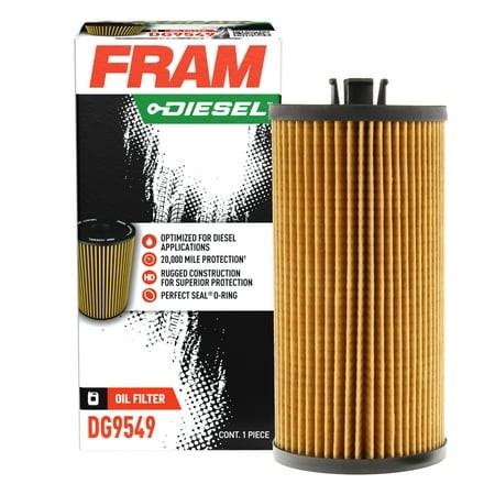 fram dg9549 diesel 20 000 mile oil filter fits select diesel vehicles