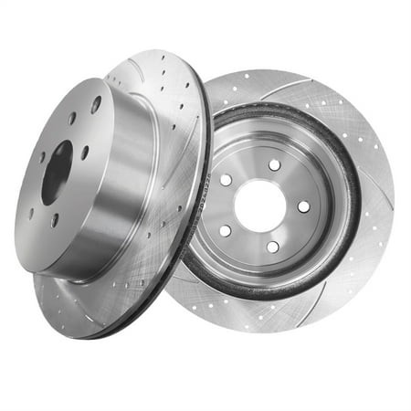 Rear Drilled Brake Rotors for 13-20 Nissan Pathfinder  14-20 Infiniti QX60  14-19 Q70  14 15 17-19 21-23 Q50  03-12 FX35  03-07 09-23 Murano  11-13 M3