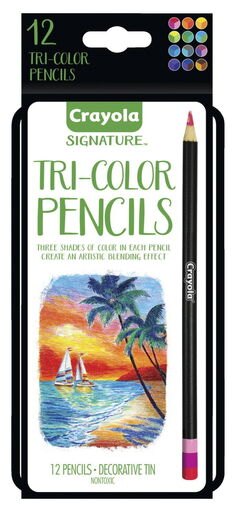 Crayola Signature Tri Color Pencils, Set of 12