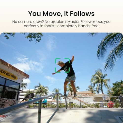 Xtra Muse, Vlogging Camera with 1' CMOS & 4K/120fps Videos, Pocket Camera with 3-Axis Gimbal Stabilizer, Fast Focusing, Face/Object Tracking, Digital