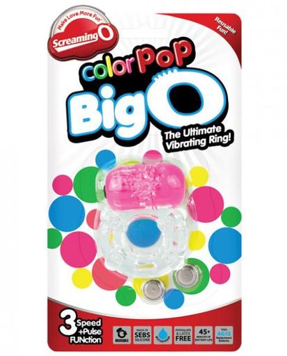 Gift Set of Color Pop Big O Pink Ring and a Waterproof Jack Rabbit Vibes-Purple