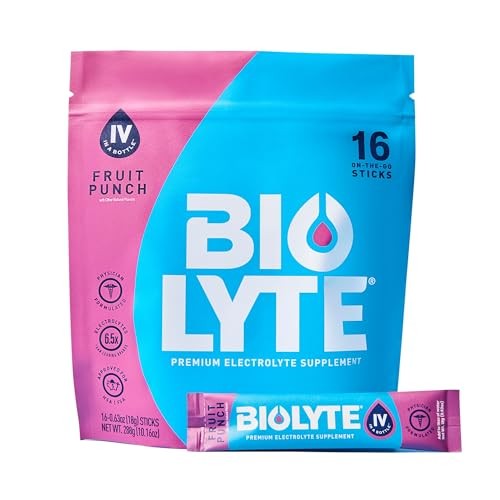 BIOLYTE IV Electrolyte Powder Packets, IV Liquid Drink Mix for Water, Doctor-Developed Hydration, Dehydration Relief, Chemotherapy Must Haves for Wome