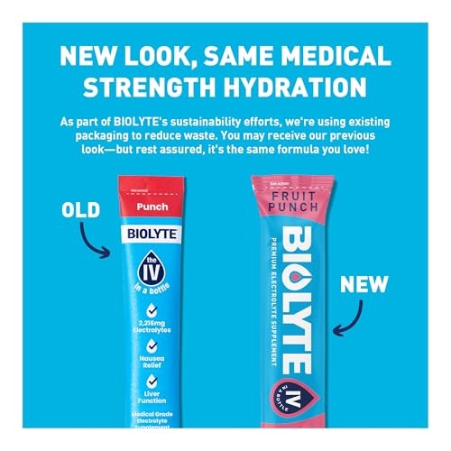 BIOLYTE IV Electrolyte Powder Packets, IV Liquid Drink Mix for Water, Doctor-Developed Hydration, Dehydration Relief, Chemotherapy Must Haves for Wome thumbnail