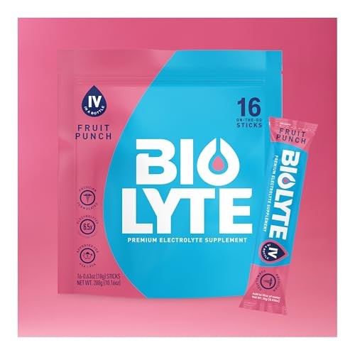 BIOLYTE IV Electrolyte Powder Packets, IV Liquid Drink Mix for Water, Doctor-Developed Hydration, Dehydration Relief, Chemotherapy Must Haves for Wome thumbnail