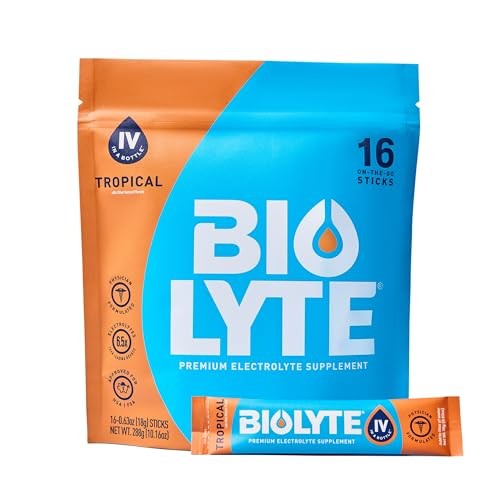 BIOLYTE IV Electrolyte Powder Packets, IV Liquid Drink Mix for Water, Doctor-Developed Hydration, Approved Dehydration Relief, Chemotherapy Must Haves