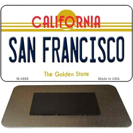 San Fransico California State License Plate Tag Magnet M-4888 3.5  X 2  Magnet (M)