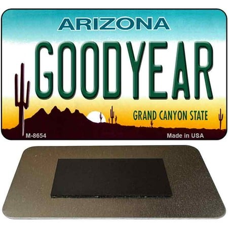 Goodyear Arizona State License Plate Tag Magnet M-8654 3.5  X 2  Magnet (M)