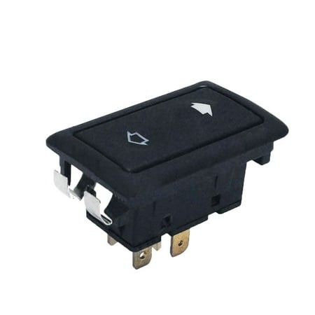 Cpengpj 6Pin 12-24V Car Window Button Auto Power Controller  Auto Electric Window Switch  Glass Lifter Single Switch with Frame and Metal Clips  5797