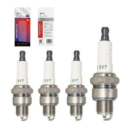 PK4 TORCH E5T Spark Plug Replace for NGK 6222/BPR5HS 4111/BP5HS Bosch W7bc 7597 Champion L95yc Denso W16fp-U for Yamaha G1/G16/G22 Jeep Wagoneer