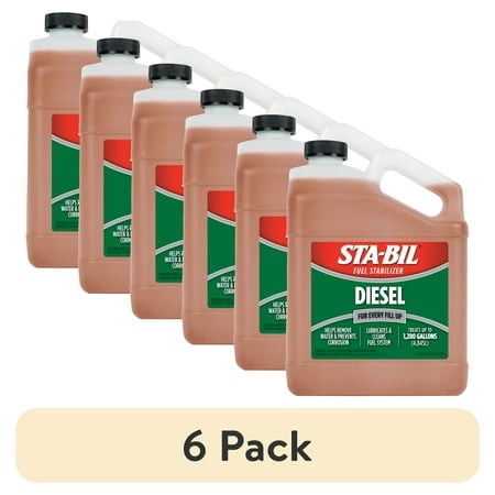 (6 Pack) STA-BIL Diesel Fuel Stabilizer and Performance Improver - Keeps Diesel Fresh for up to 12 Months - Treats 1 280 Gallons  1 Gallon  128 Fl. Oz