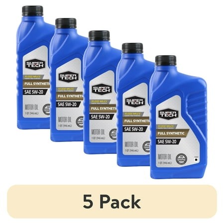 (5 Pack) Super Tech Full Synthetic SAE 5W-20 Motor Oil  1 Quart