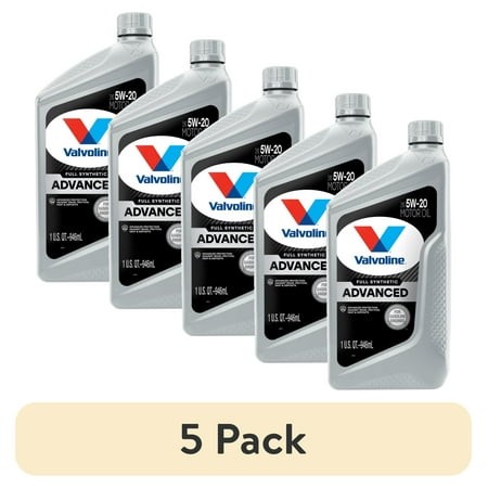 (5 Pack) Valvoline Advanced Protection Full Synthetic 5W-20 Motor Oil 1 Quart