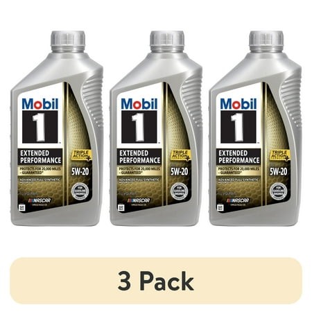 (3 Pack) Mobil 1 Extended Performance Full Synthetic Motor Oil 5W-20  1 Quart