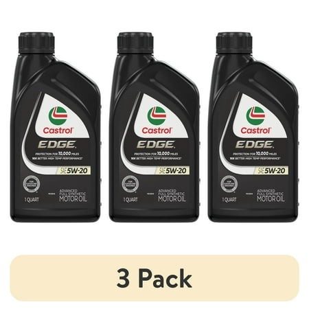 (3 Pack) Castrol Edge 5W-20 Advanced Full Synthetic Motor Oil  1 Quart