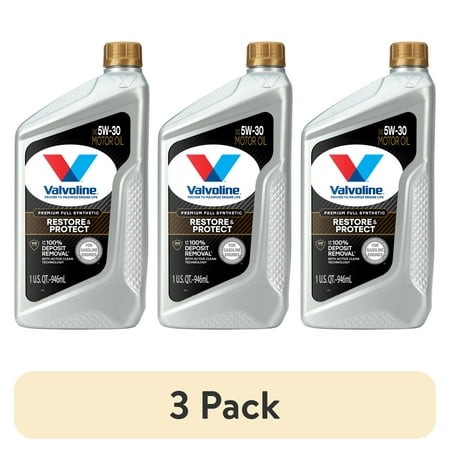 (3 Pack) Valvoline Restore & Protect Full Synthetic 5W-30 Motor Oil 1 QT