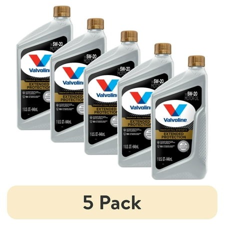 (5 Pack) Valvoline Extended Protection Premium Full Synthetic 5W-20 Motor Oil 1 Quart
