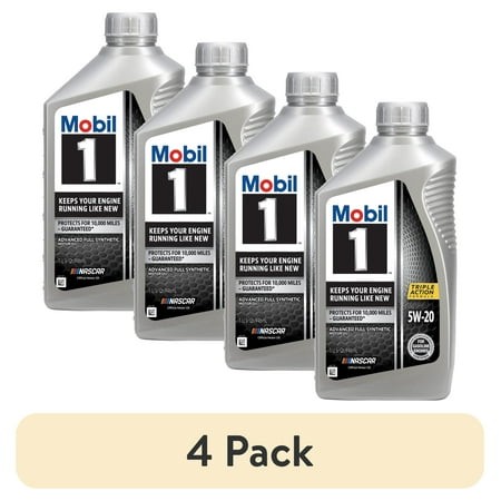 (4 Pack) Mobil 1 Advanced Full Synthetic Motor Oil 5W-20  1 Quart