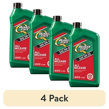 (4 Pack) Quaker State All Mileage 5W-20 Motor Oil  1 Quart