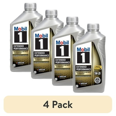 (4 Pack) Mobil 1 Extended Performance Full Synthetic Motor Oil 5W-20  1 Quart