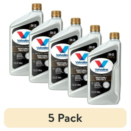 (5 Pack) Valvoline Restore & Protect Full Synthetic 5W-20 Motor Oil 1 QT