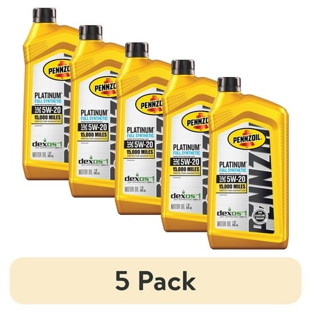 (5 Pack) Pennzoil Platinum Full Synthetic 5W-20 Motor Oil  1 Quart