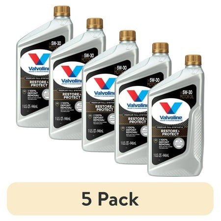 (5 Pack) Valvoline Restore & Protect Full Synthetic 5W-30 Motor Oil 1 QT