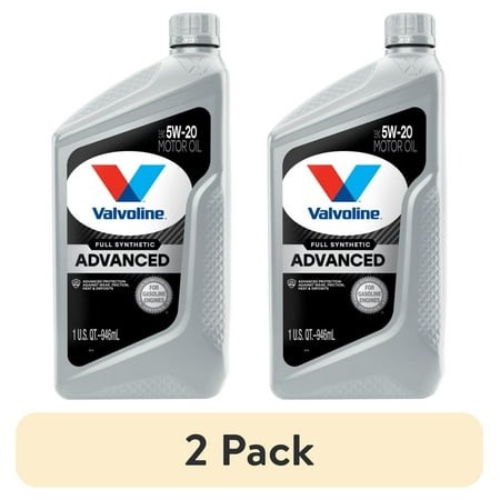 (2 Pack) Valvoline Advanced Protection Full Synthetic 5W-20 Motor Oil 1 Quart